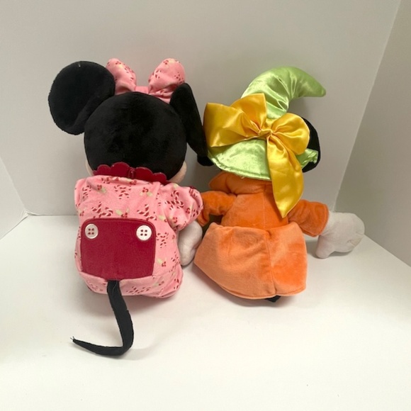 Two Disney Minnie Mouse Plush Halloween Christmas - Picture 2 of 5